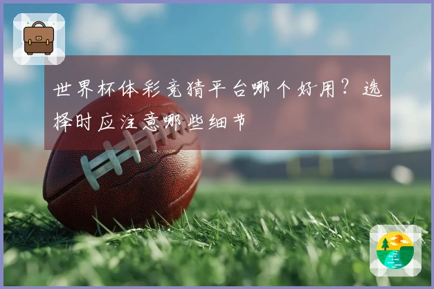 世界杯体彩竞猜平台哪个好用？选择时应注意哪些细节